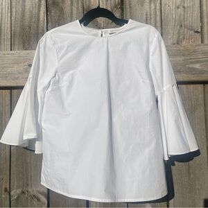 English Factory White Flared Sleeve Cotton  Blouse NWT Sz S